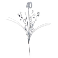 Beistle Glittered 40th Birthday Party Metallic Star Spray