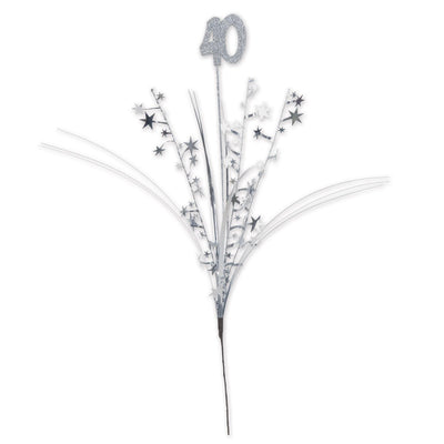 Beistle Glittered 40th Birthday Party Metallic Star Spray