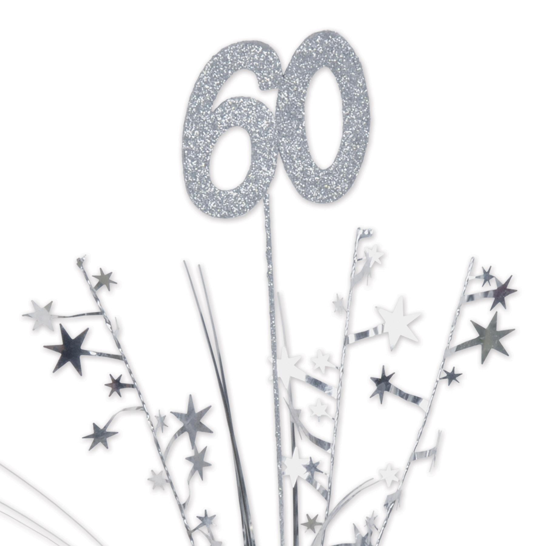Beistle Glittered 60th Birthday Party Metallic Star Spray