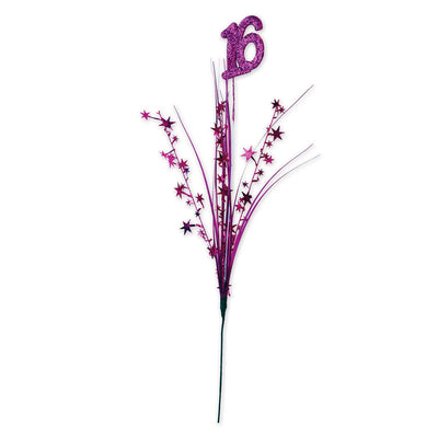Beistle Glittered 16th Birthday Party Metallic Star Spray