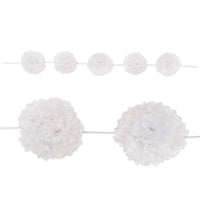 Beistle Tissue Flower Garland - white