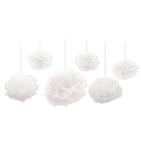 Beistle Tissue Fluff Balls - white (6/Pkg)