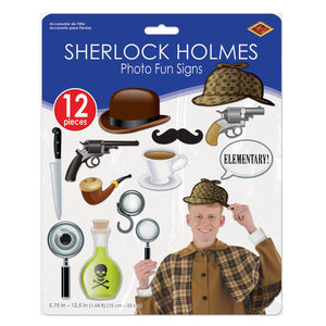 Sherlock Holmes Photo Fun Signs, party supplies, decorations, The Beistle Company, Sherlock Holmes, Bulk, Other Party Themes, Sherlock Holmes