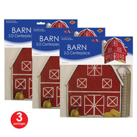 3-D Barn Centerpiece, party supplies, decorations, The Beistle Company, Farm, Bulk, Other Party Themes, Farm Party Theme 