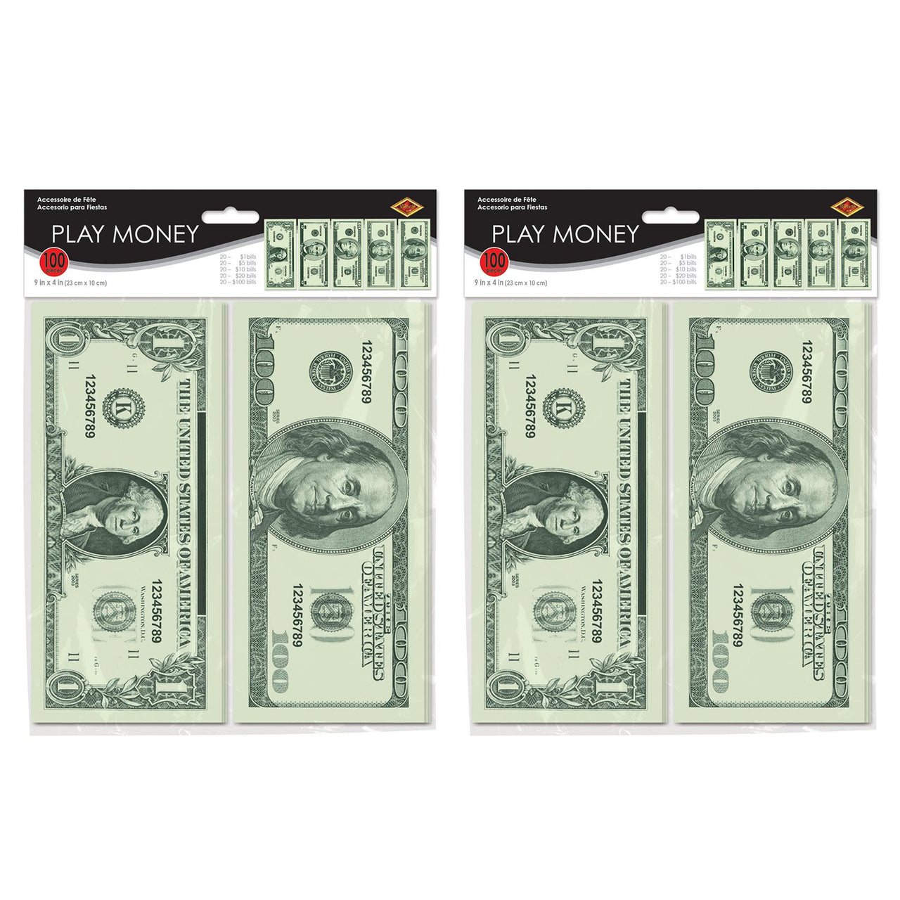 Bulk Casino Play Money (Case of 1200) by Beistle