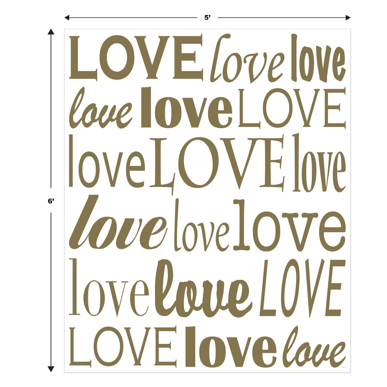  Love Insta-Mural, party supplies, decorations, The Beistle Company, Wedding, Bulk, Wedding & Anniversary, Wedding and Anniversary Decorations, Miscellaneous Wedding and Anniversary Party Supplies