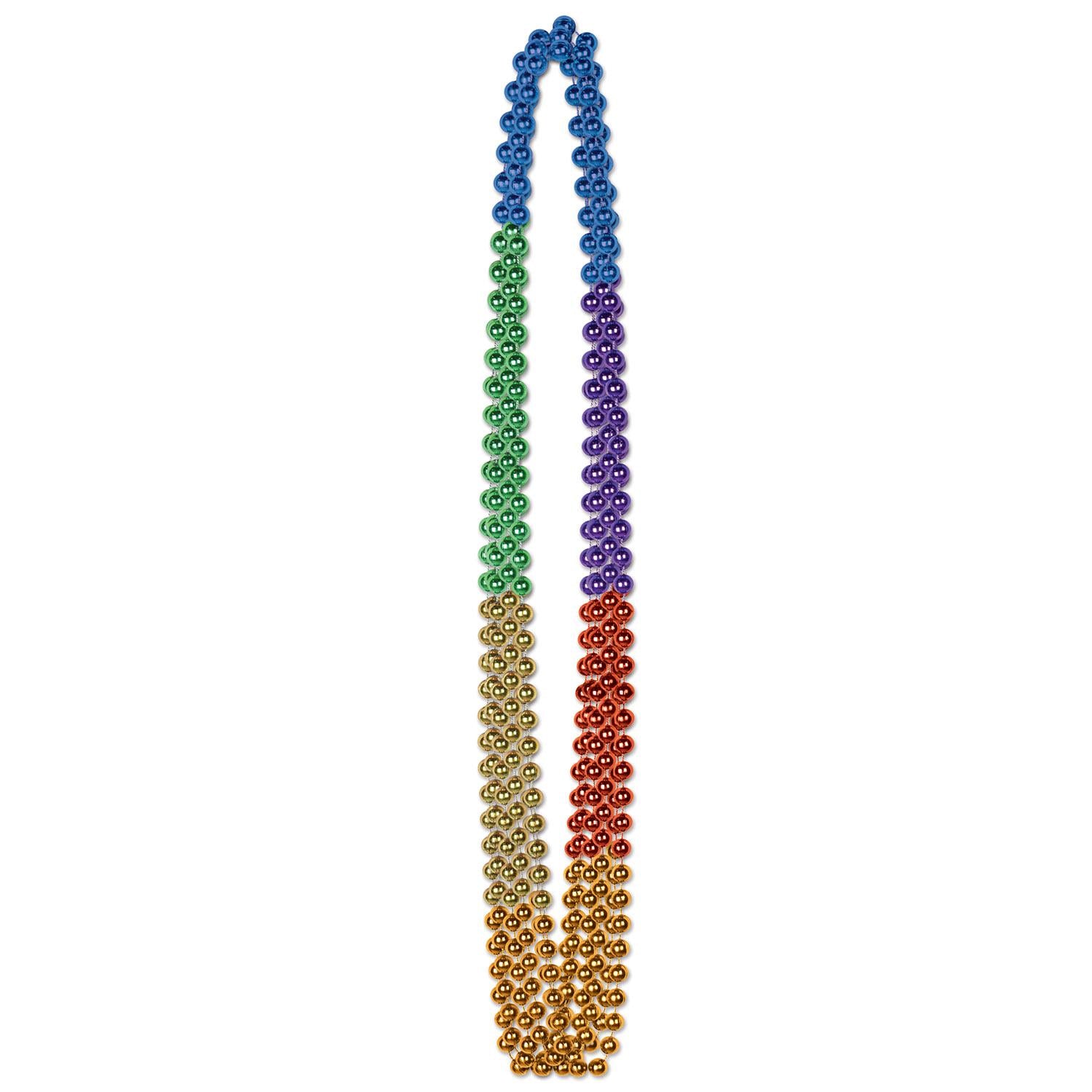Beistle Rainbow Bead Necklaces (6/Pkg)