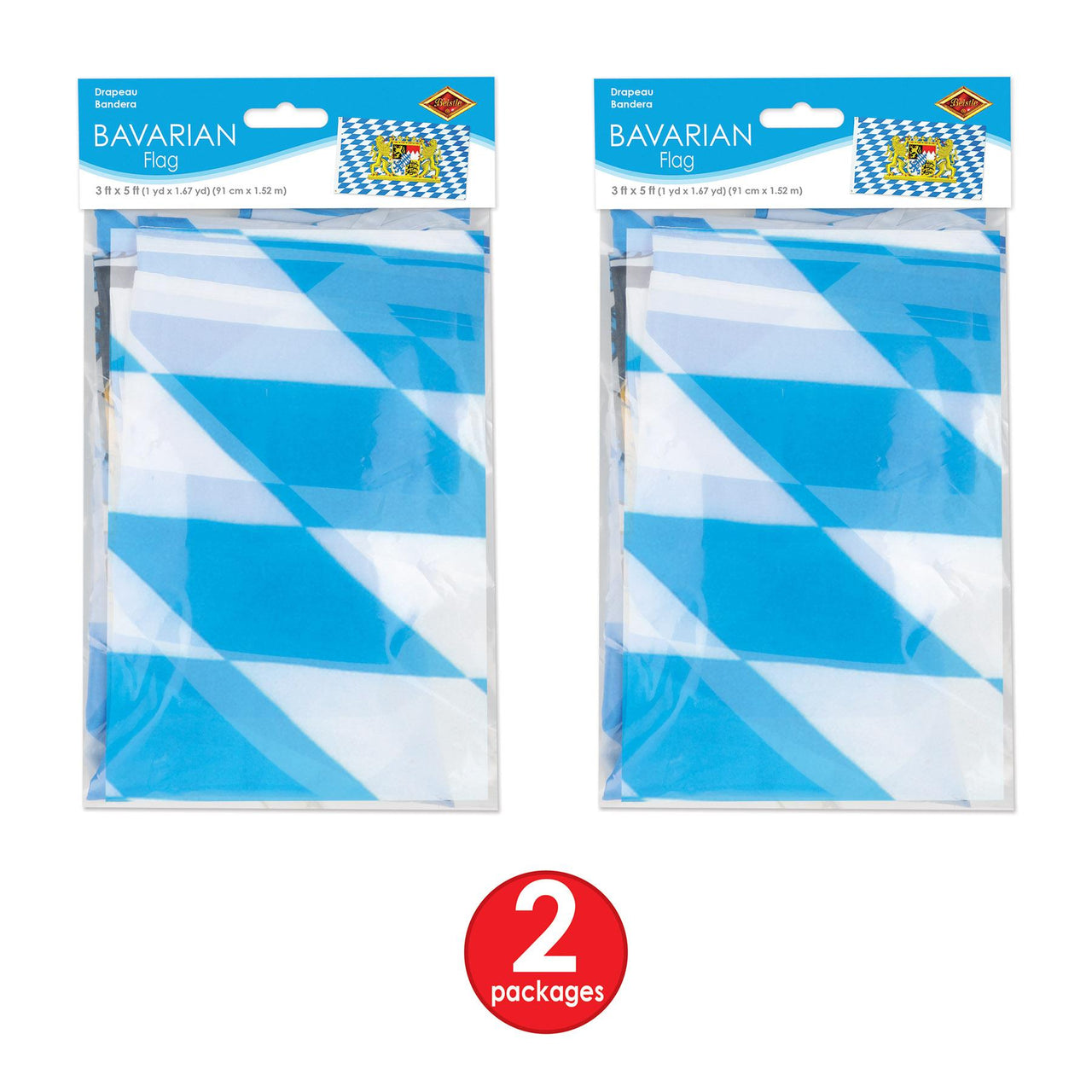 Bavarian Flag, party supplies, decorations, The Beistle Company, Oktoberfest, Bulk, Holiday Party Supplies, Oktoberfest Party Supplies