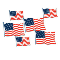 Beistle American Flag Party Cutouts (6/Pkg)