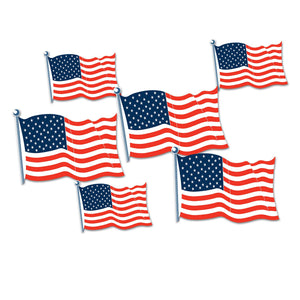 Beistle American Flag Party Cutouts (6/Pkg)