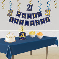 Beistle 21st Birthday Centerpiece (Pack of 12) - 21st Birthday, Birthday Party Decorations