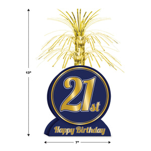 Beistle 21st Birthday Centerpiece (Pack of 12) - 21st Birthday, Birthday Party Decorations