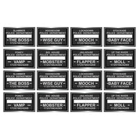Beistle Speakeasy Mug Shot Photo Fun Signs (12 packs) - Roaring 20's Party Theme