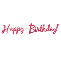 Beistle Foil Happy Birthday Party Streamer Red