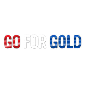 Foil Go For Gold Streamer - Sports Gold Streamer 7x6 Feet