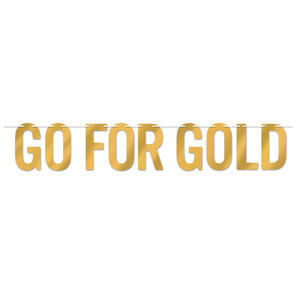 Beistle Foil Go For Gold Party Streamer