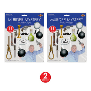 Murder Mystery Photo Fun Signs (Pack of 132)