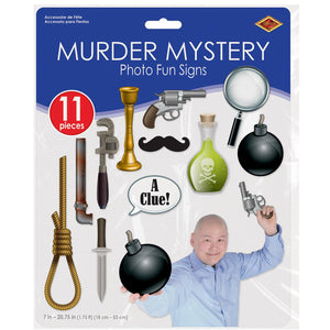 Murder Mystery Photo Fun Signs (Pack of 132)