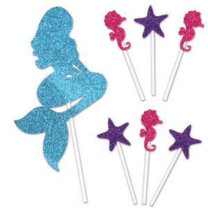 Beistle Mermaid Party Cake Topper