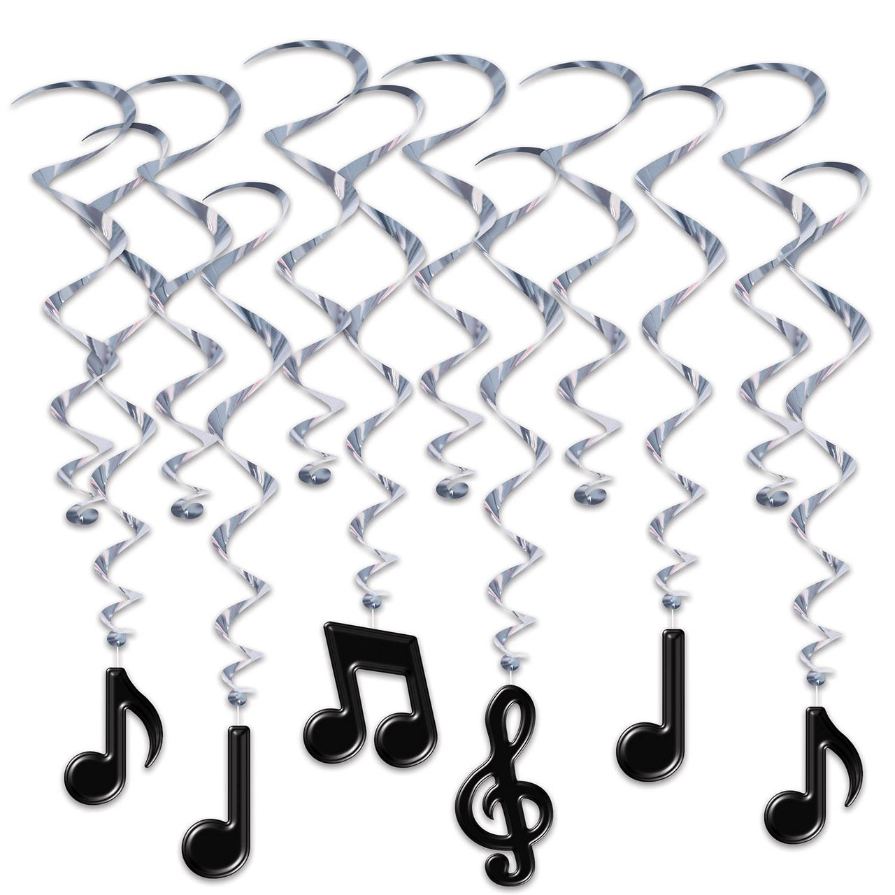 Beistle Musical Notes Party Whirls - black (12/Pkg)