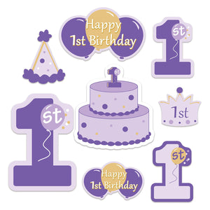 Bulk 1st Birthday Cutouts (Case of 96) by Beistle