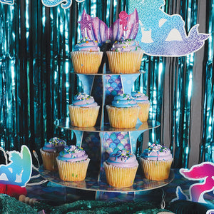 Bulk Mermaid Cupcake Stand (Case of 12) by Beistle