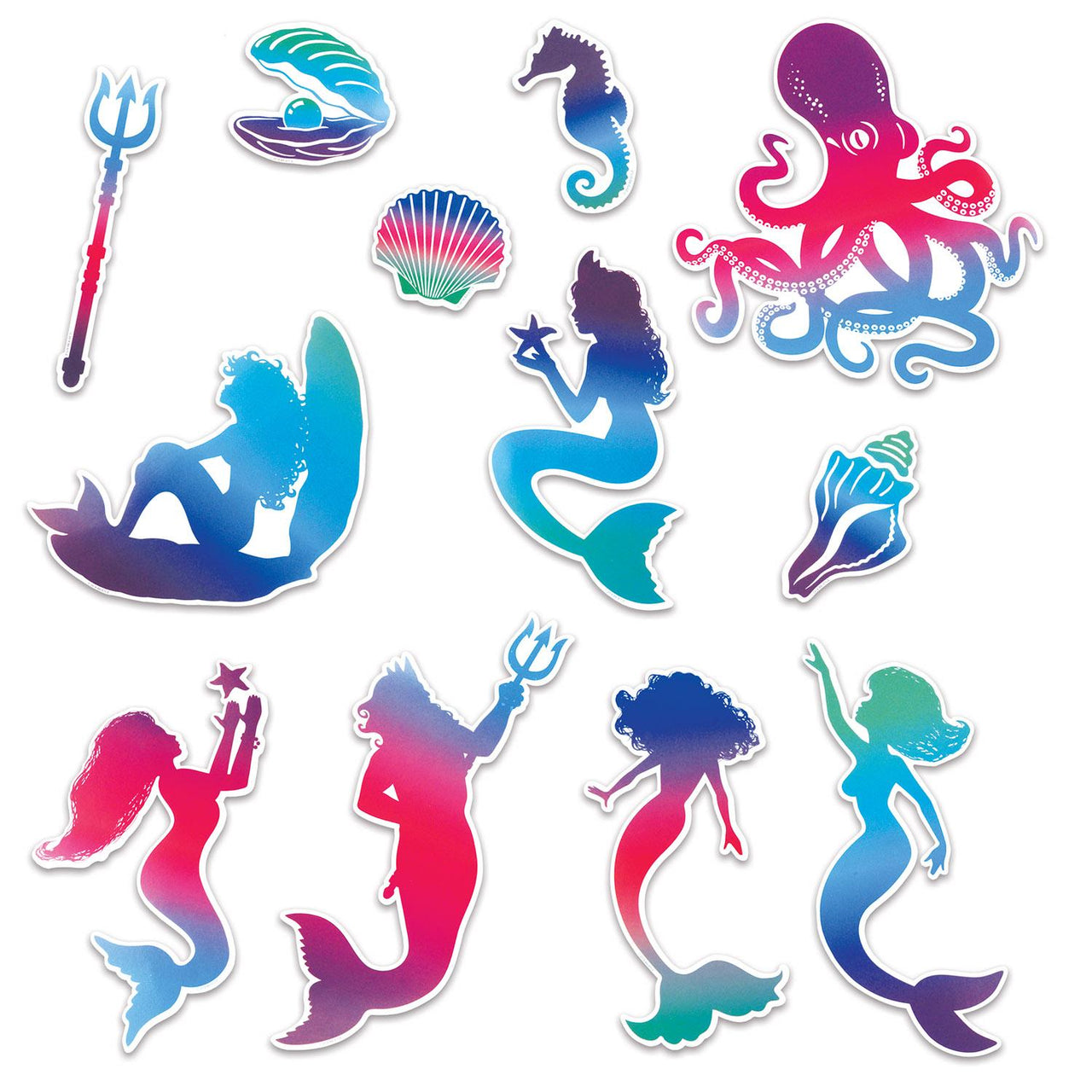 Bulk Mermaid Cutouts (Case of 144) by Beistle