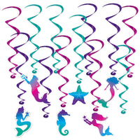 Beistle Mermaid Party Whirls (12/Pkg)