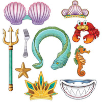 Beistle Mermaid Party Photo Fun Signs (10/Pkg)