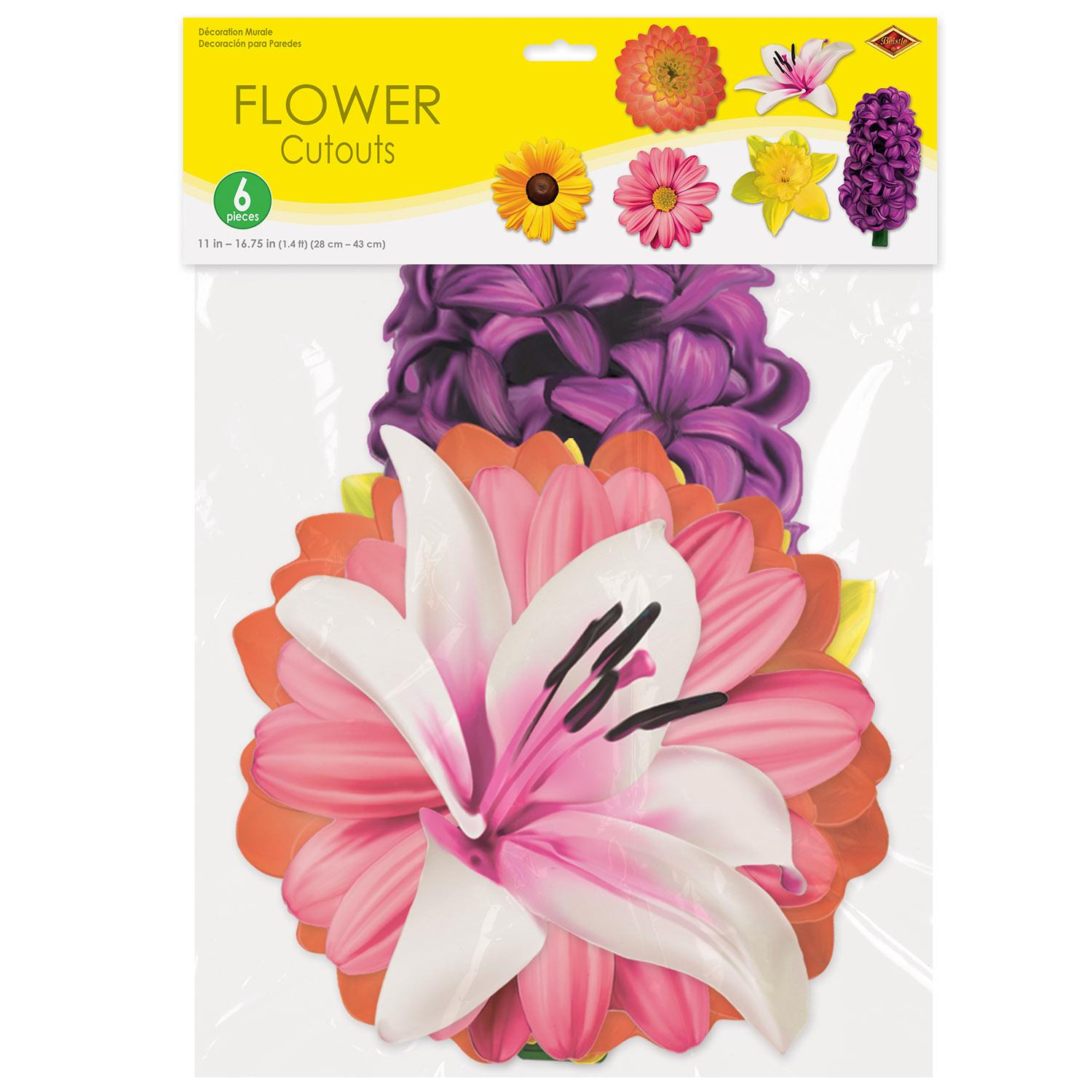 Beistle Flower Party Cutouts (6/Pkg)