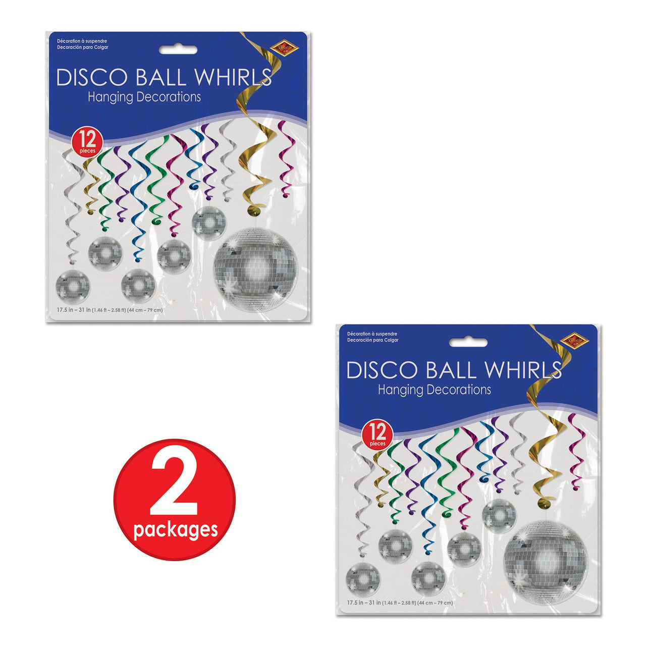 Bulk Disco Ball Whirls (Case of 72) by Beistle