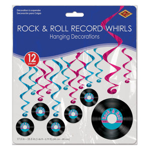 Bulk Rock & Roll Record Whirls (Case of 72) by Beistle