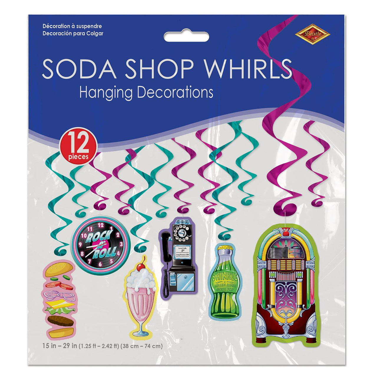 Bulk Soda Shop Whirls (Case of 72) by Beistle