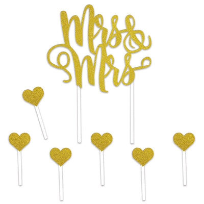 Beistle Mrs & Mrs Wedding Cake Topper