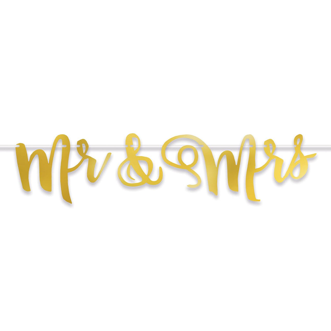 Beistle Foil Mr & Mrs Wedding Party Streamer