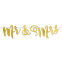 Beistle Foil Mr & Mrs Wedding Party Streamer
