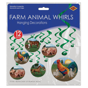 Bulk Farm Animal Whirls (Case of 72) by Beistle