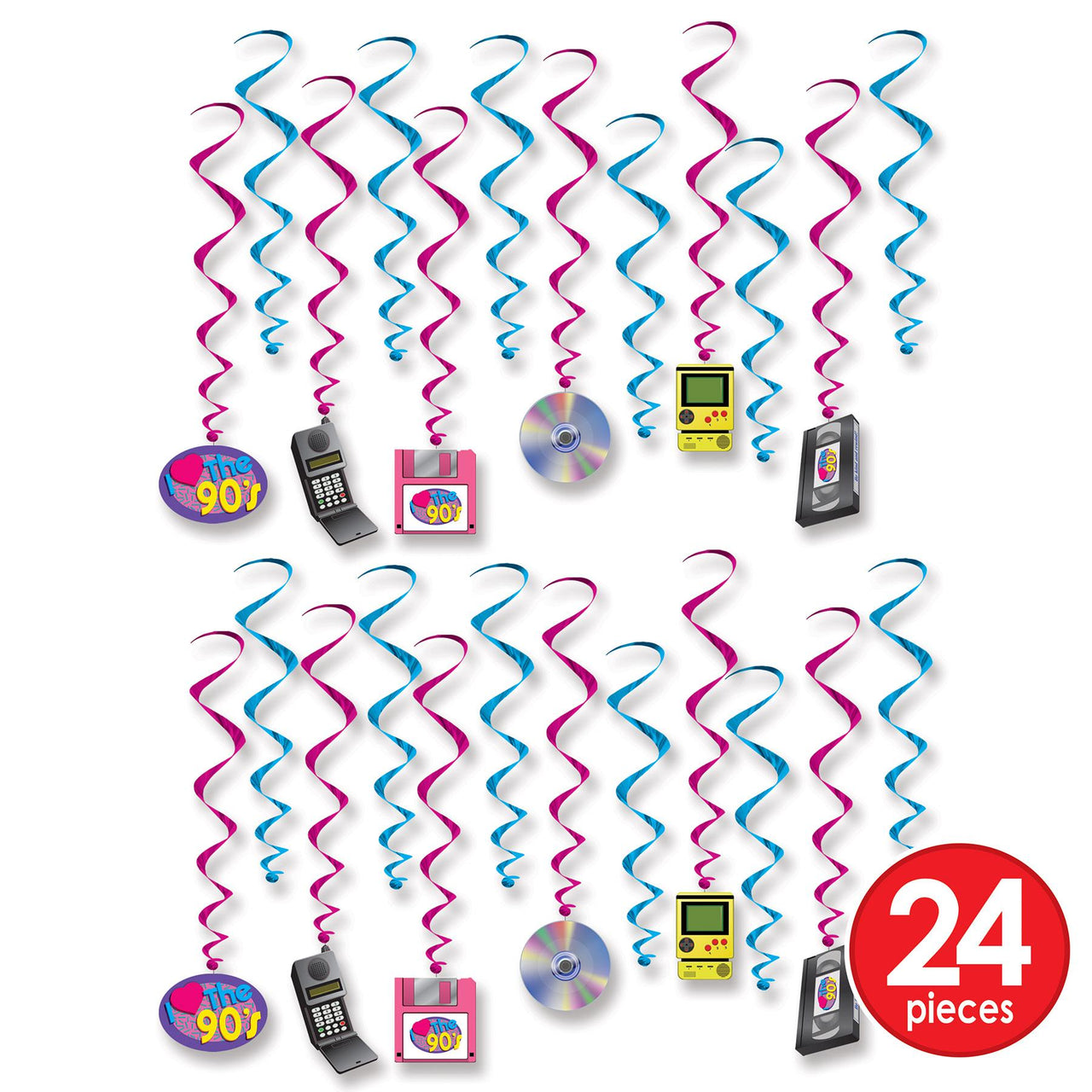 Bulk I Love The 90's Whirls (Case of 72) by Beistle