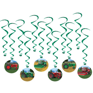 Beistle Tractor Party Whirls (12/Pkg)