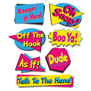 Bulk 90's Phrase Cutouts (Case of 84) by Beistle