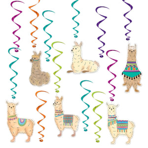 Beistle Llama Party Whirls (12/Pkg)