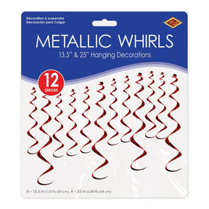Bulk Metallic Whirls - burgundy (Case of 72) by Beistle