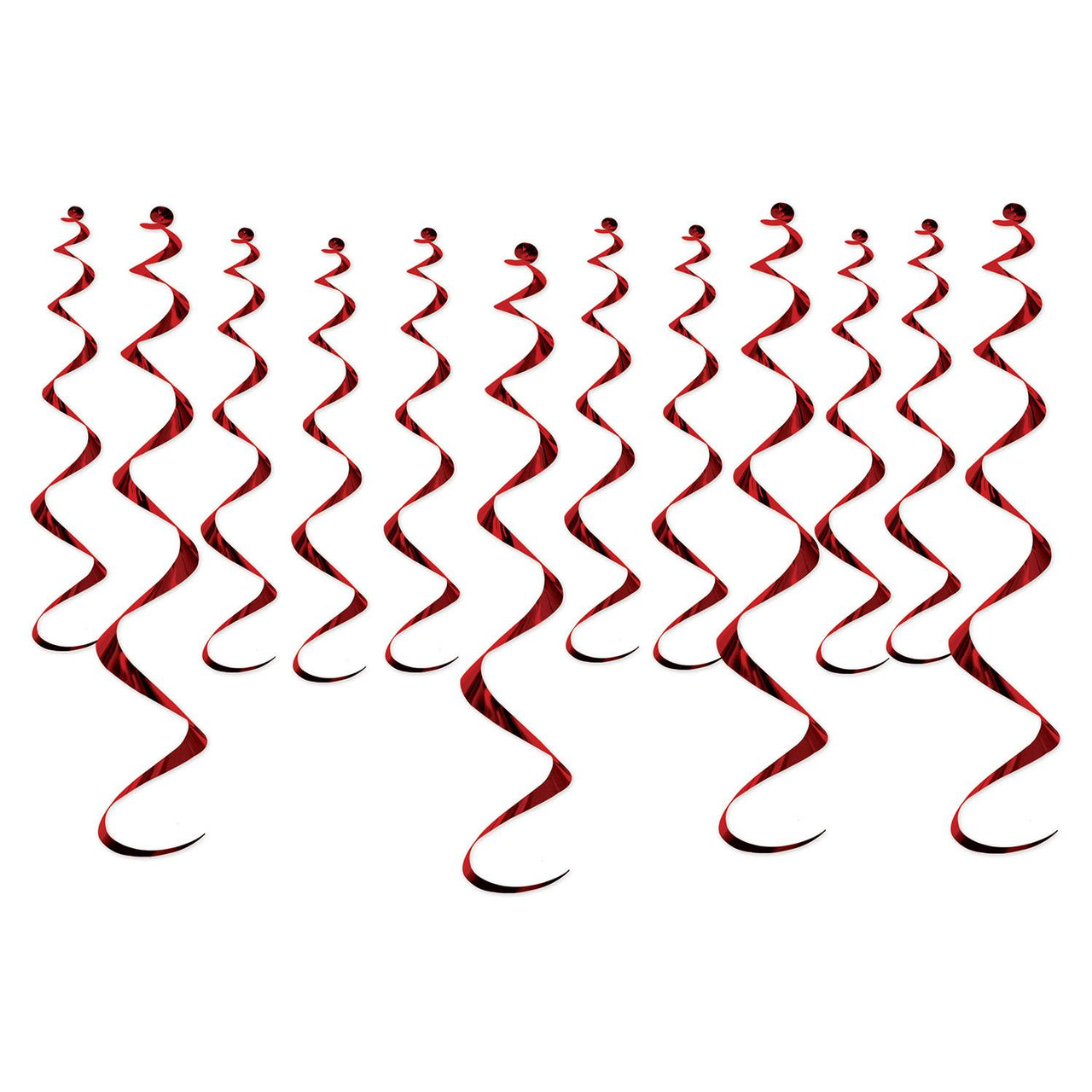 Beistle Metallic Party Whirls - burgundy