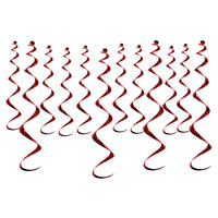Beistle Metallic Party Whirls - burgundy