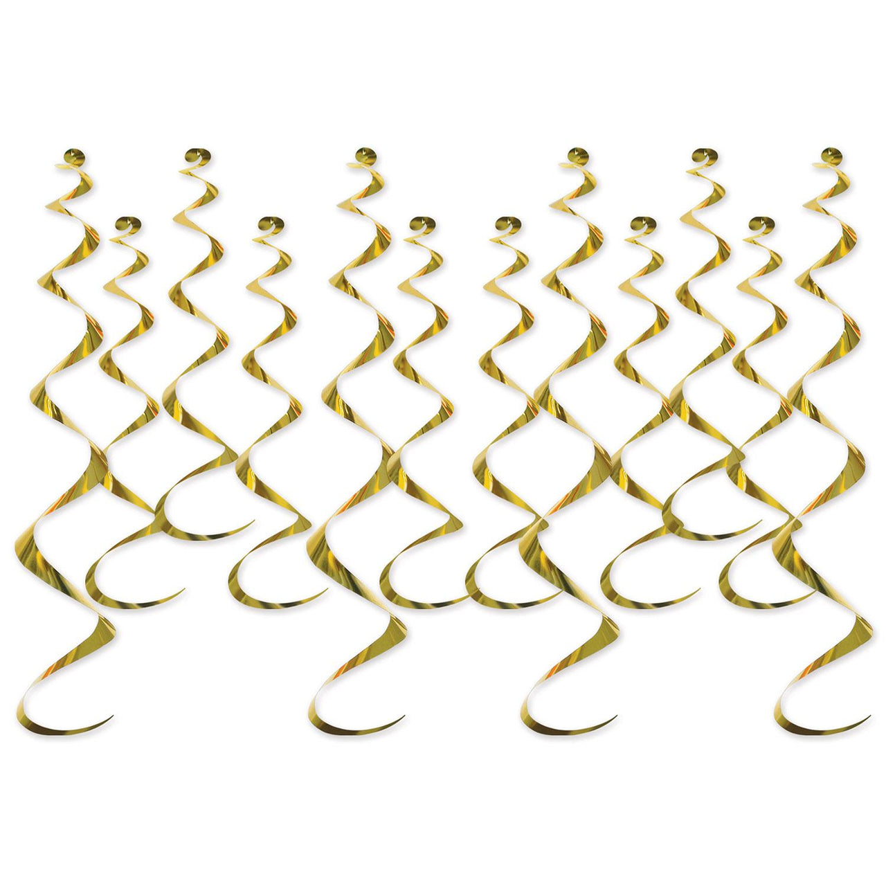 Beistle Metallic Party Whirls gold (12/Pkg)