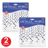 Bulk Metallic Whirls - navy (Case of 72) by Beistle