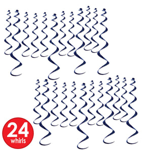 Bulk Metallic Whirls - navy (Case of 72) by Beistle