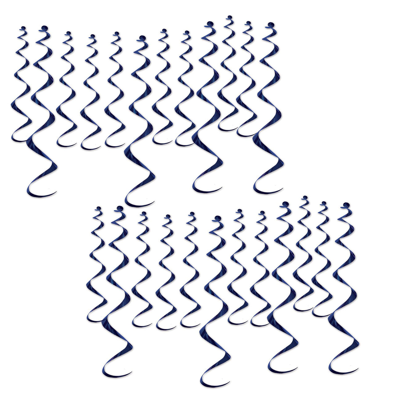 Bulk Metallic Whirls - navy (Case of 72) by Beistle