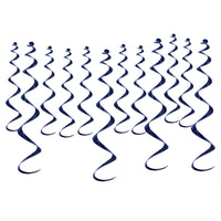 Beistle Metallic Party Whirls - navy