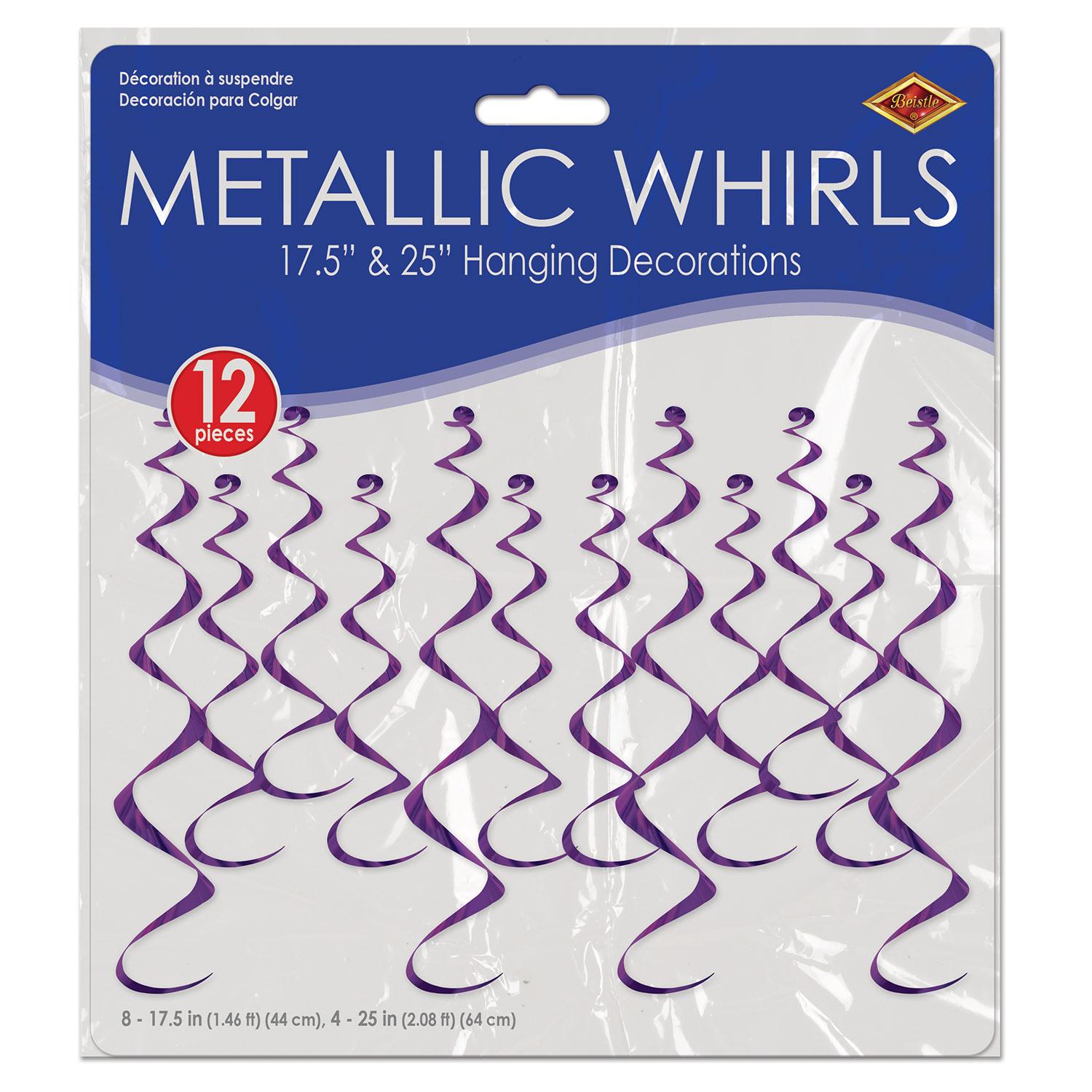 Beistle Metallic Party Whirls purple (12/Pkg)